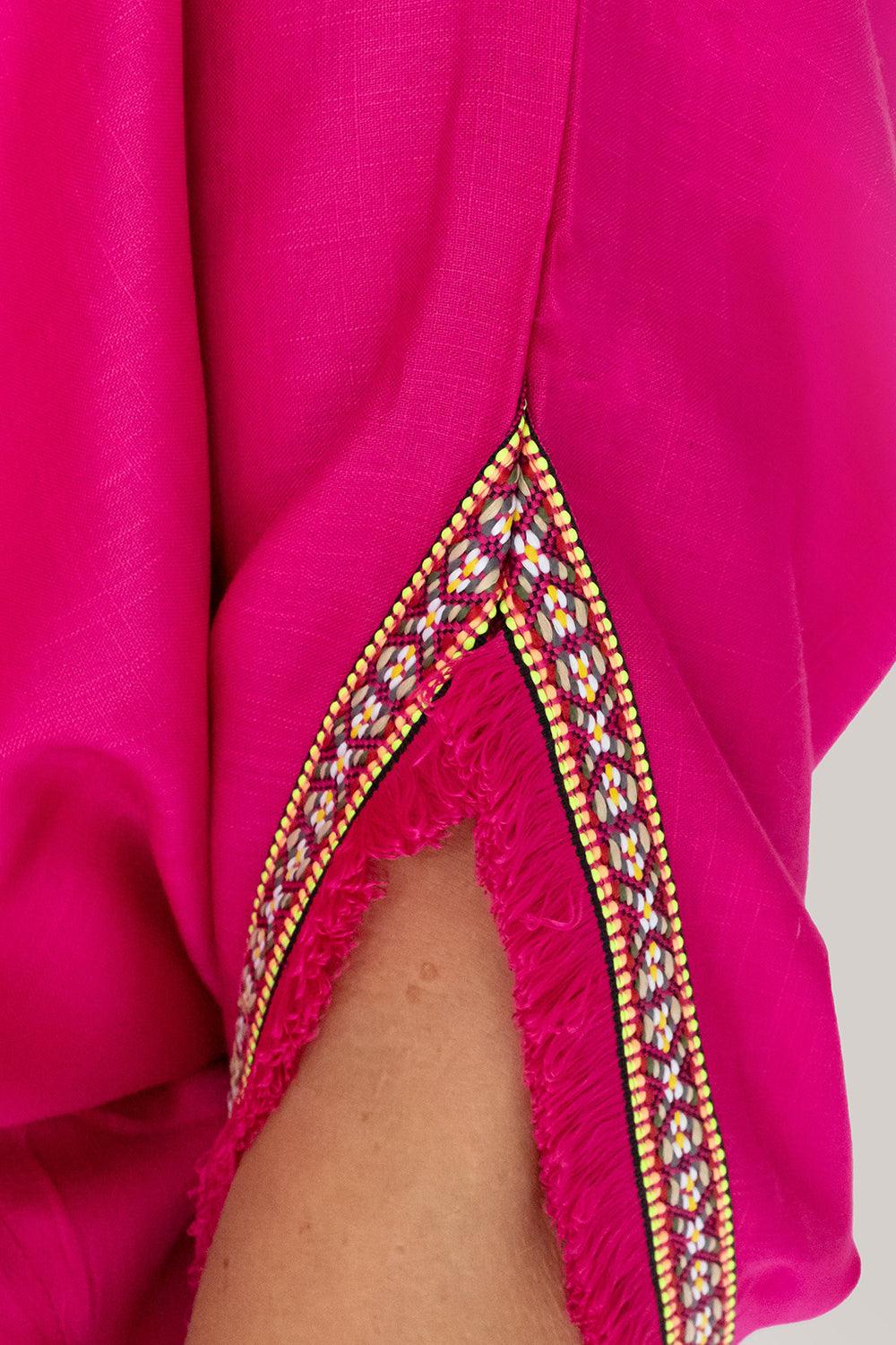 Luxury Fuschia Maxi Dresstan - Yuniku London