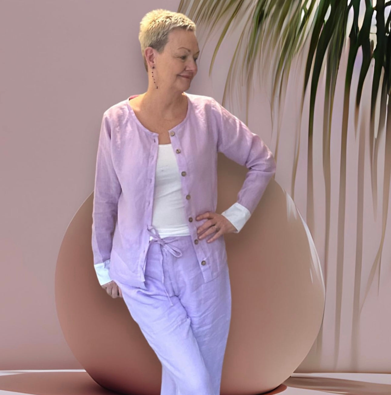 Womenswear Lilac Linen Blouse