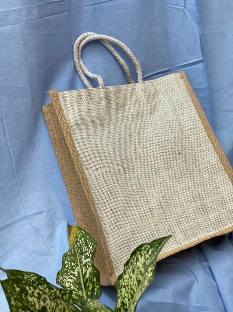 Sustainable and Reusable Jute Ecru Bag