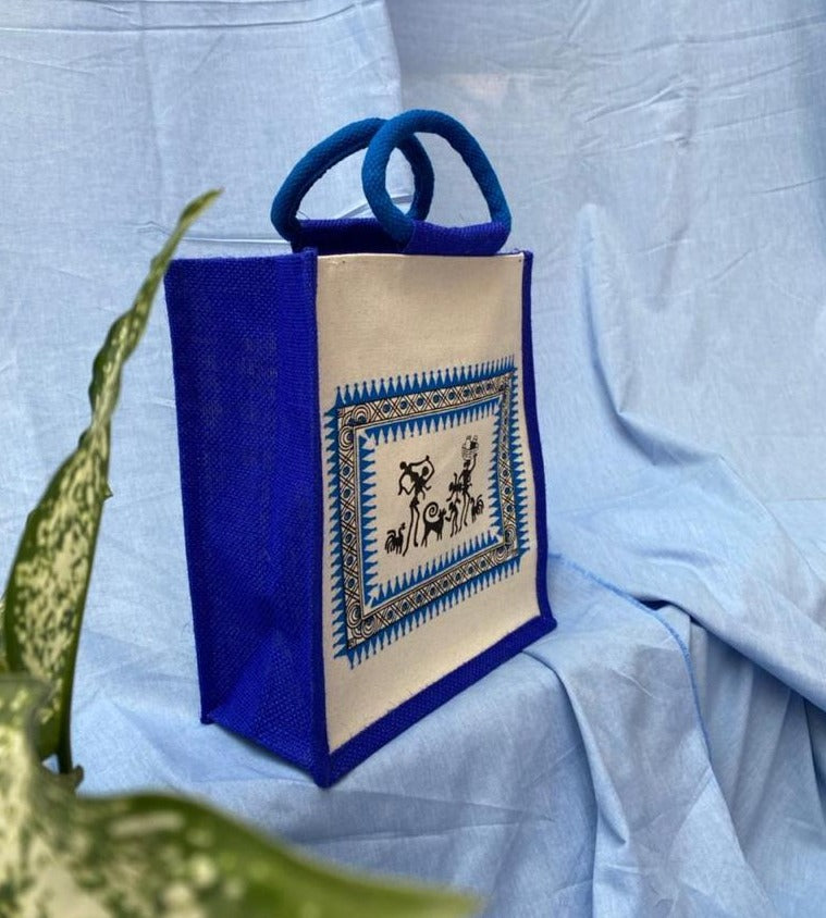 Sustainable and Reusable Indigo Jute Bag