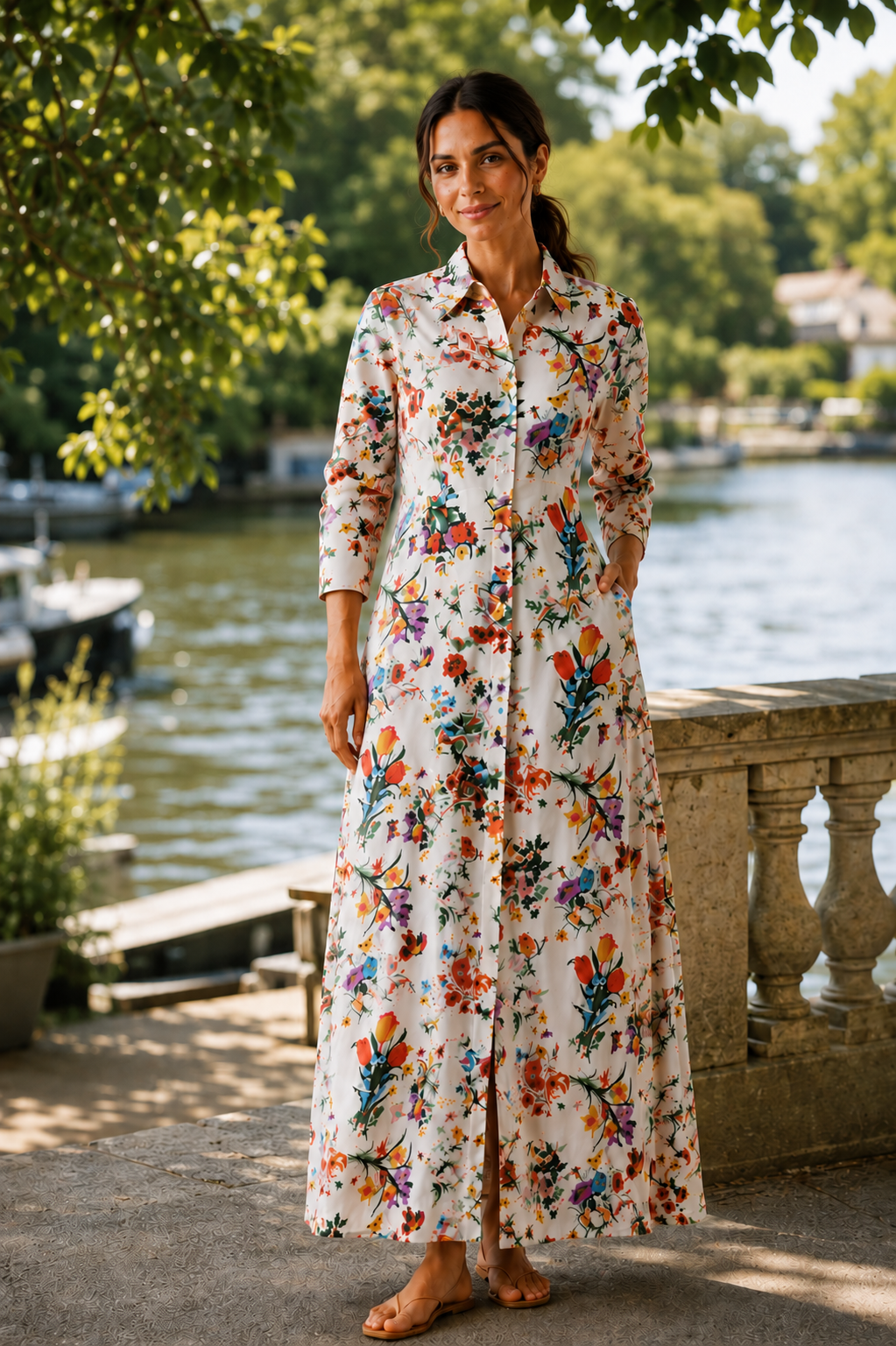 Elegant summer outfit for Henley Royal Regatta 2026 - Yuniku London floral maxi dress
