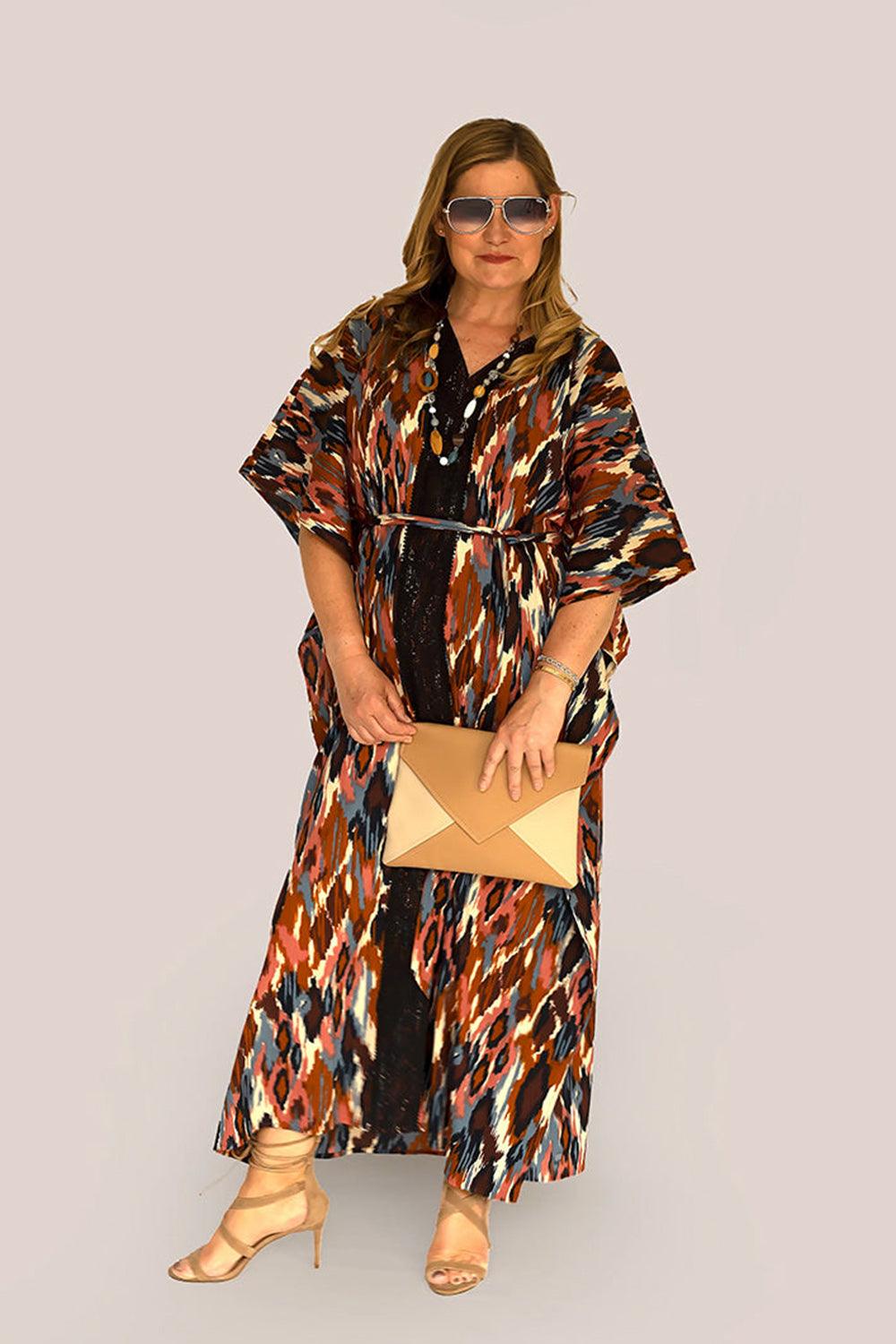 Ikat Maxi Dresstan - Yuniku London