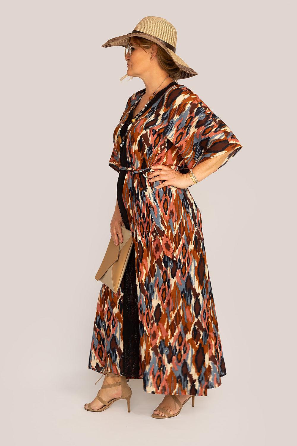 Ikat Maxi Dresstan - Yuniku London