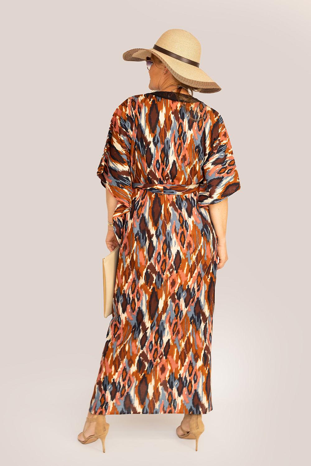 Ikat Maxi Dresstan - Yuniku London