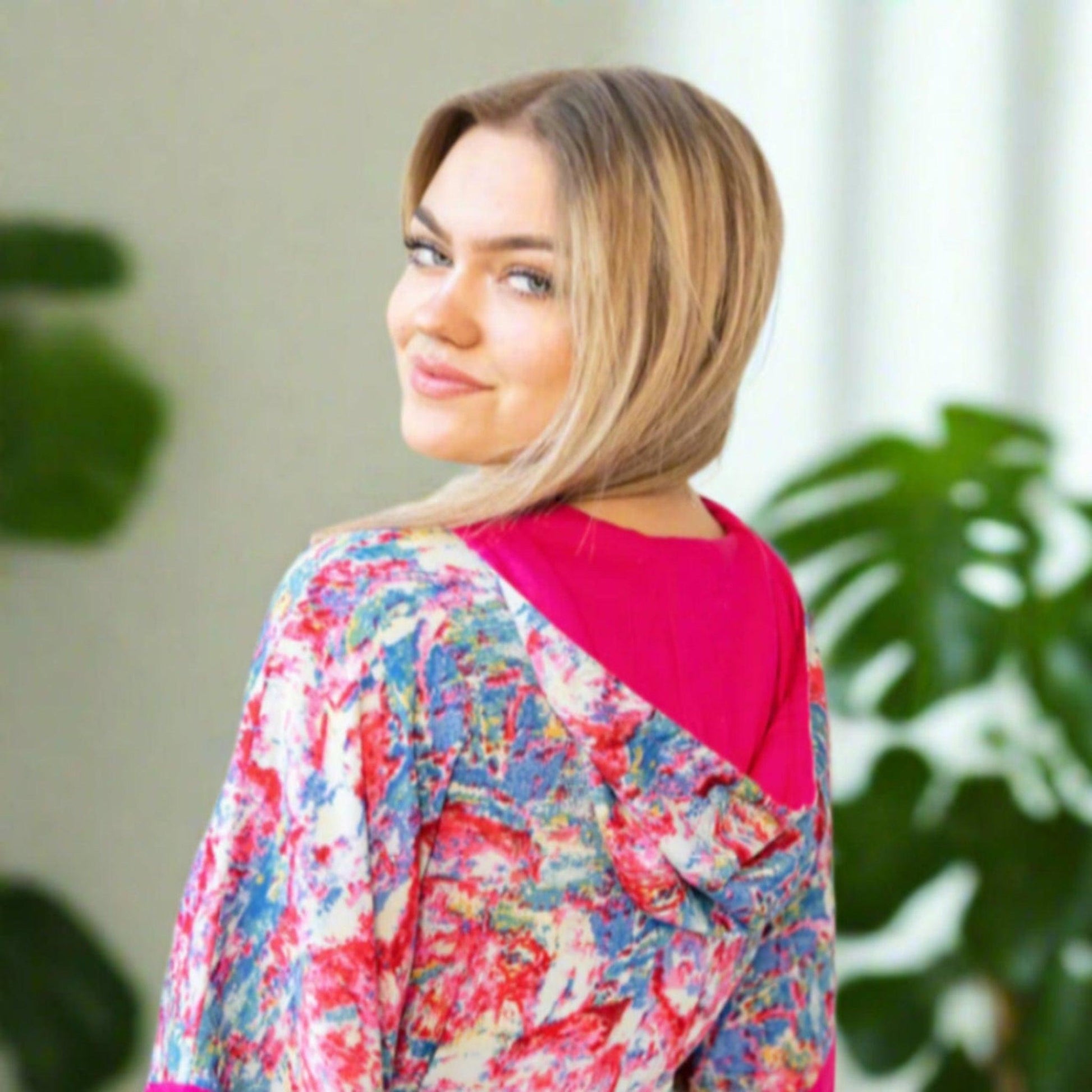 Multi colour Hooded Dresstan - Yuniku London