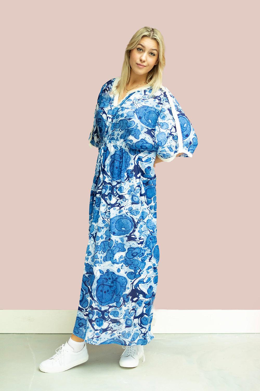 Aqua Blue Dresstan - Yuniku London