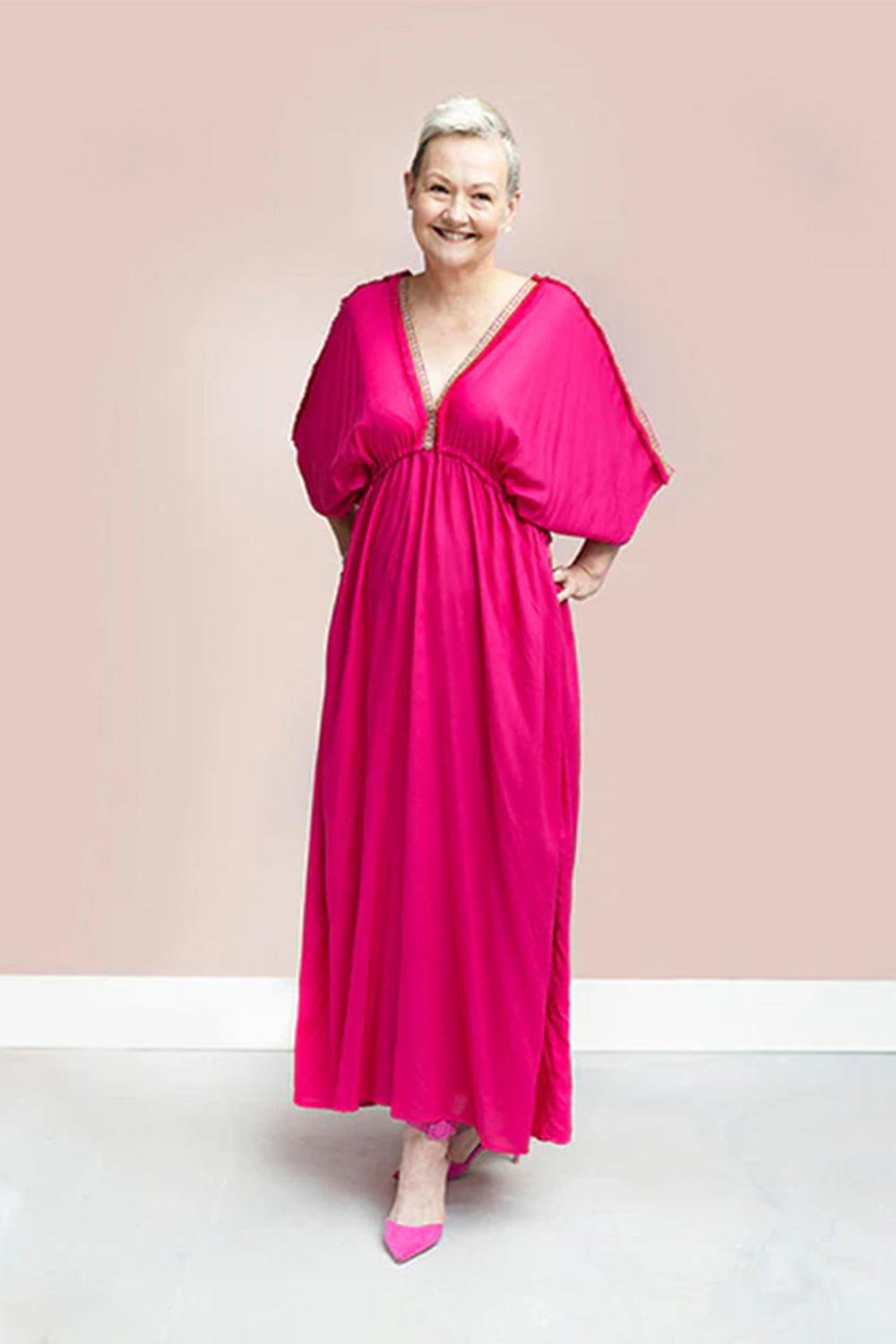 Elegant Fuschia Dresstan - Yuniku London