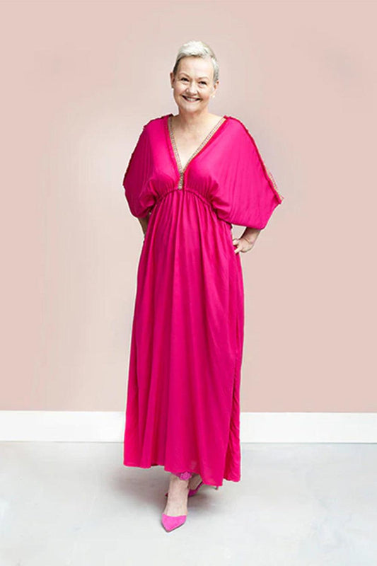 Elegant Fuschia Dresstan - Yuniku London