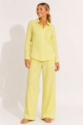 Lemon Linen Blend Co-Ord Set