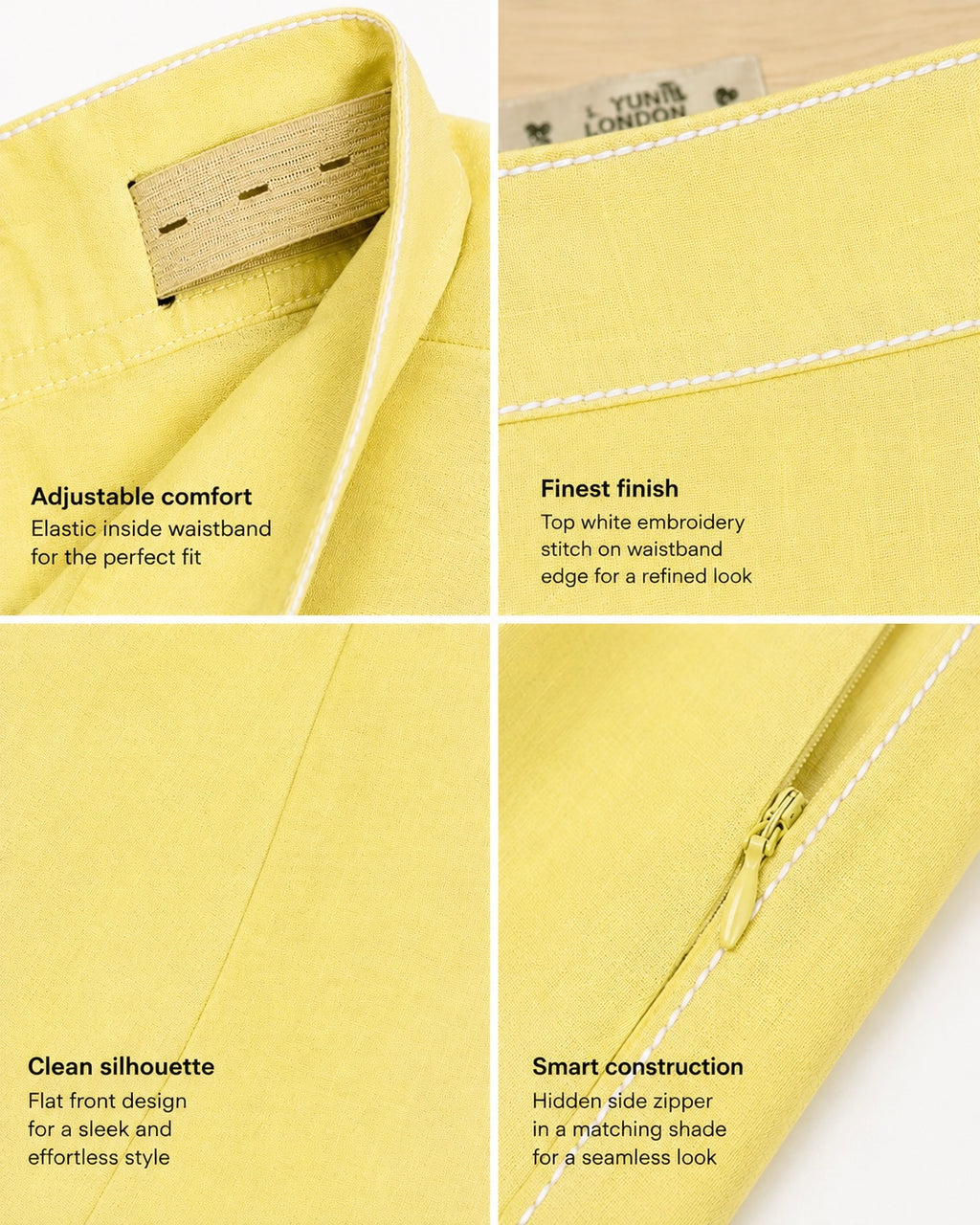 Lemon Linen Blend Co-Ord Set