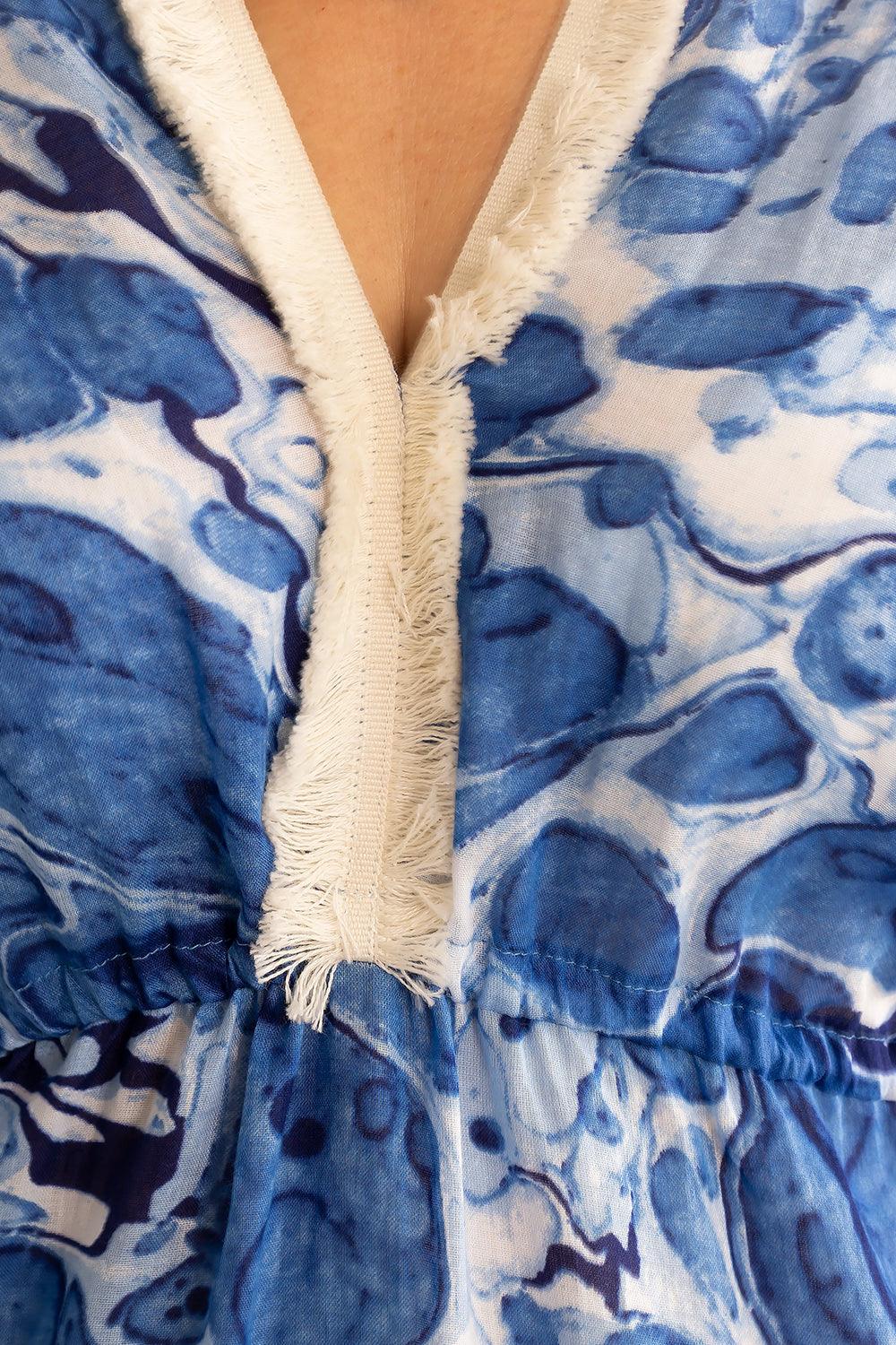 Marble Indigo Dresstan - Yuniku London