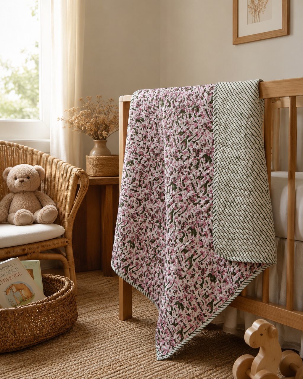 Woodland Cotton Baby Quilt