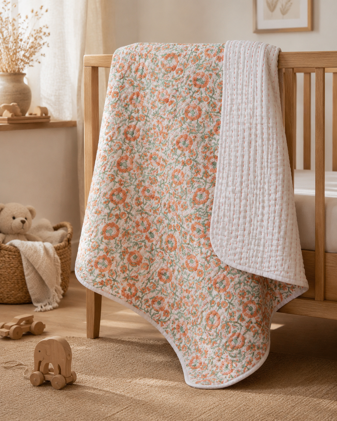 Marigold Cotton Baby Quilt