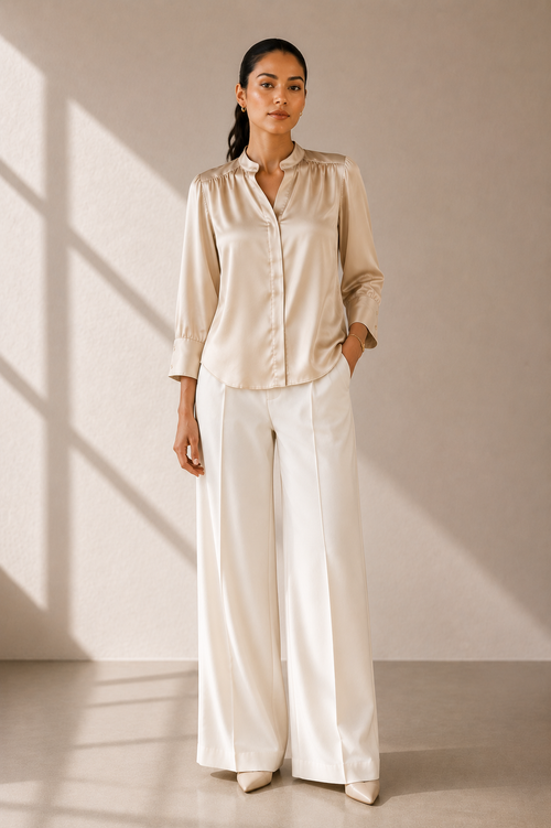 Classic Silk Satin Shirt