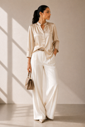 Champagne Silk Satin Shirt