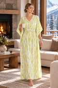 Lime Shell Luxury Dresstan | Abstract Print Viscose