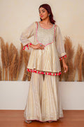 Blooming Ecru Kurta set - Yuniku London