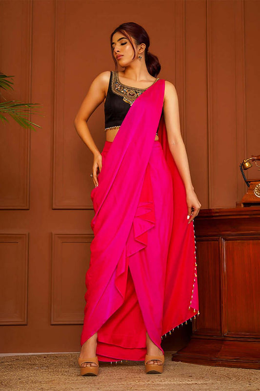 Suvarna Rani Drape Sari - Yuniku London