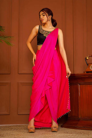 Suvarna Rani Drape Sari - Yuniku London