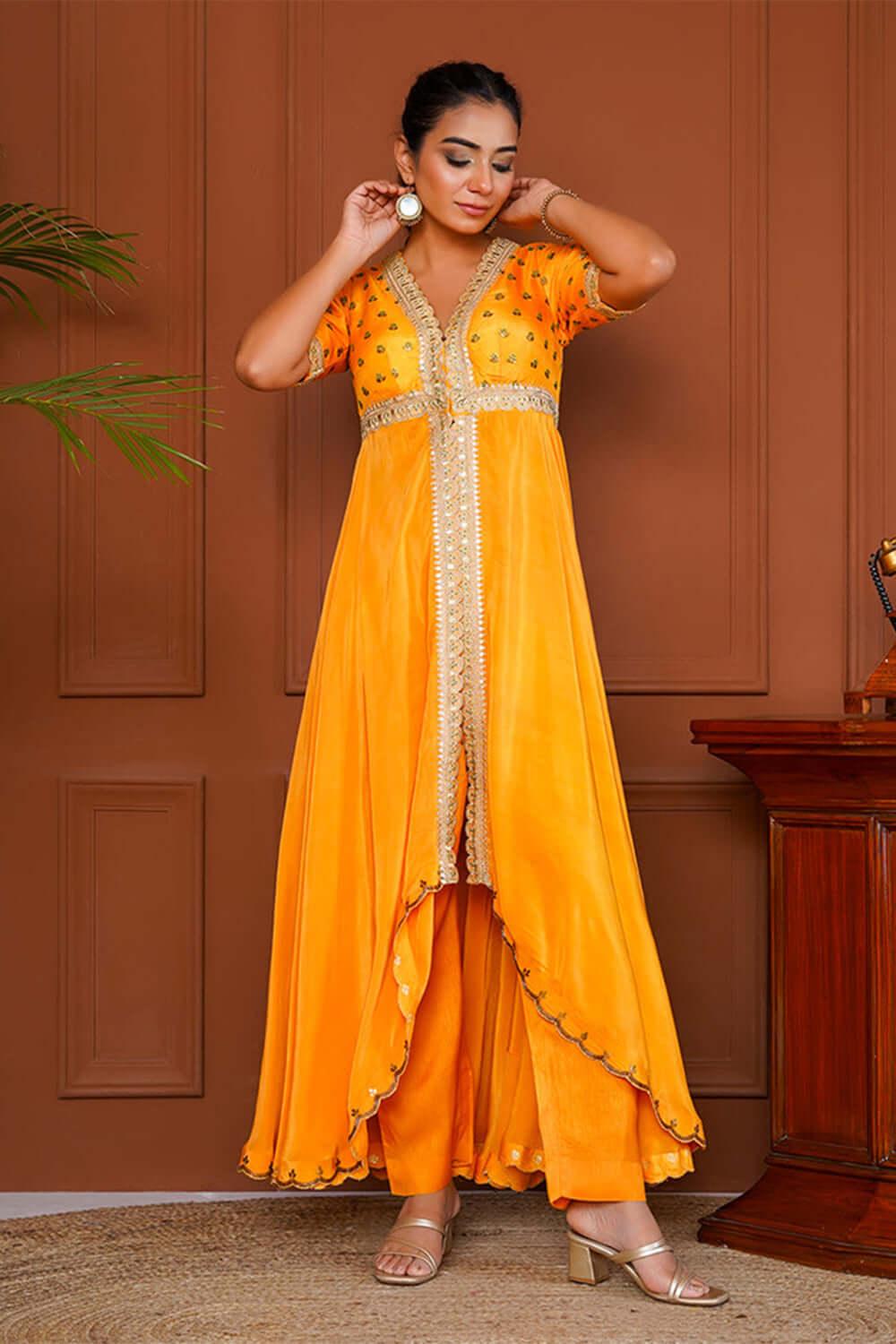 Mustaza High Low Anarkali set - Yuniku London