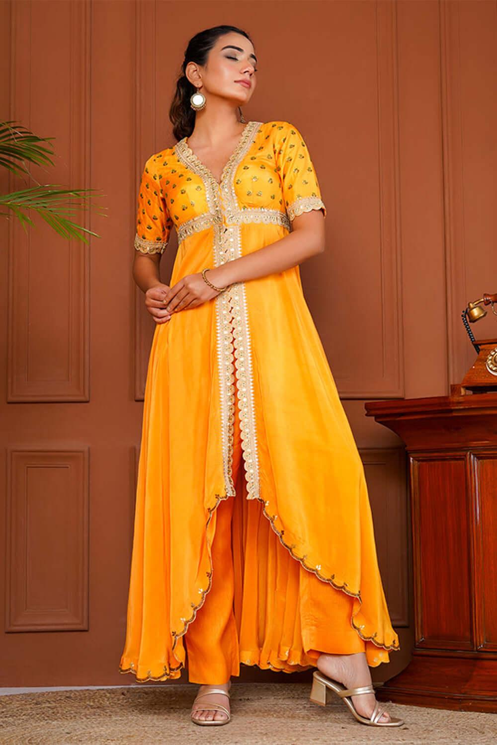 Mustaza High Low Anarkali set - Yuniku London