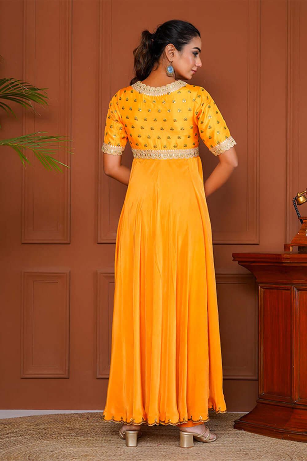 Mustaza High Low Anarkali set - Yuniku London