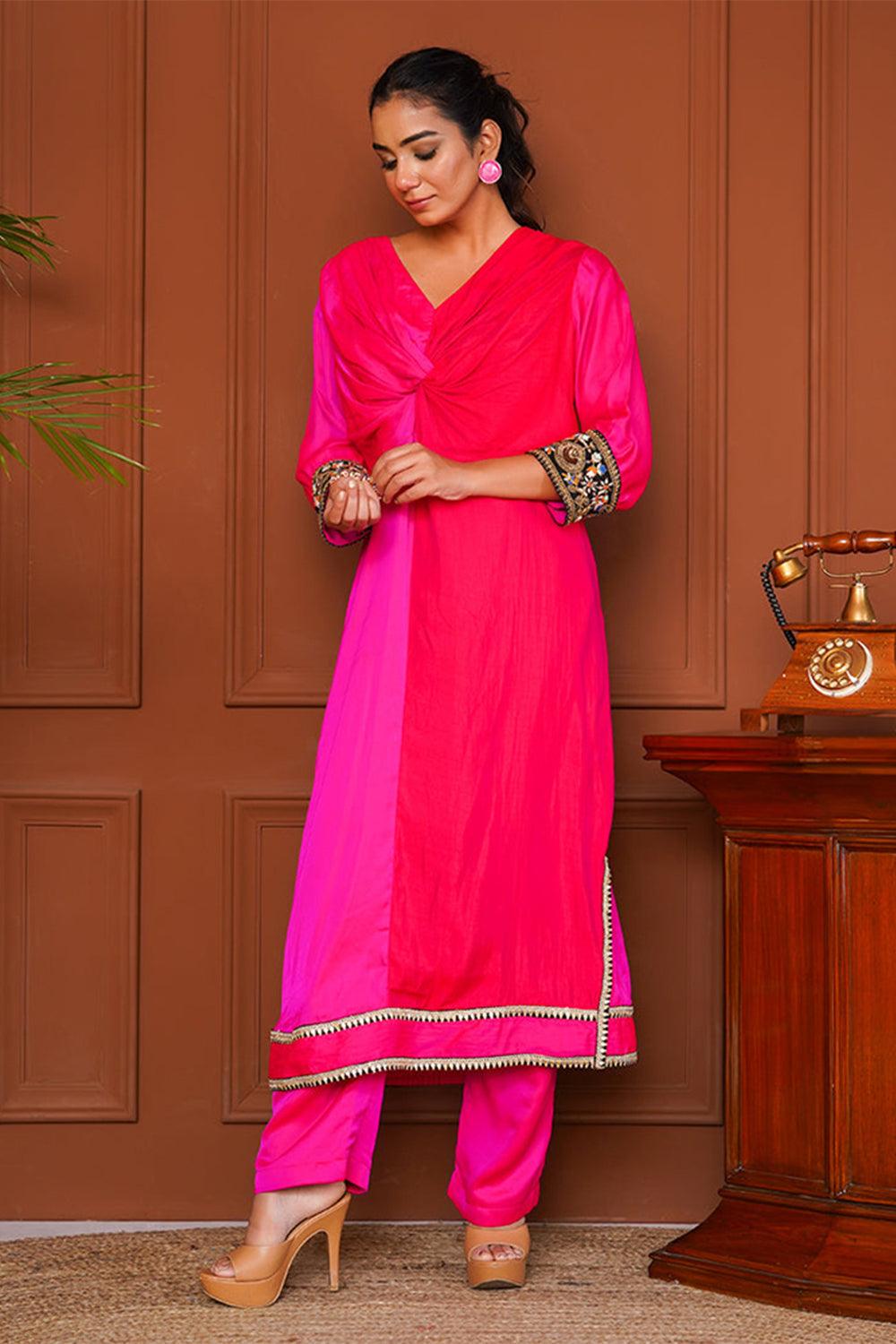 Devi Twisted Kurta set - Yuniku London