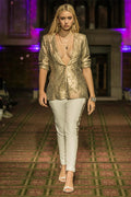 Forever Gold Sequin Ladies Jacket - Yuniku London