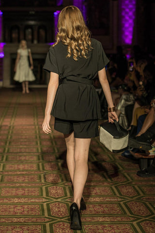 Black Jacket And Shorts Set - Yuniku London