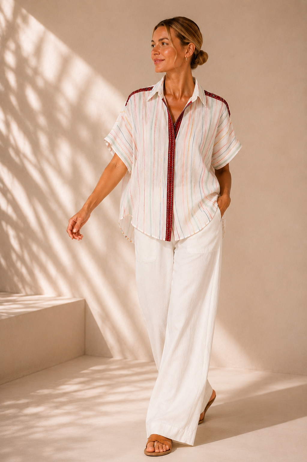 Terracotta Lace Voile Shirt