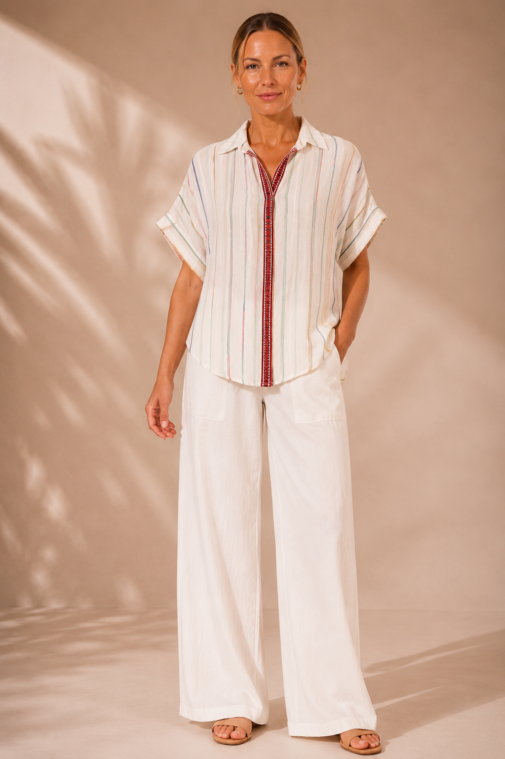 Terracotta Lace Voile Shirt
