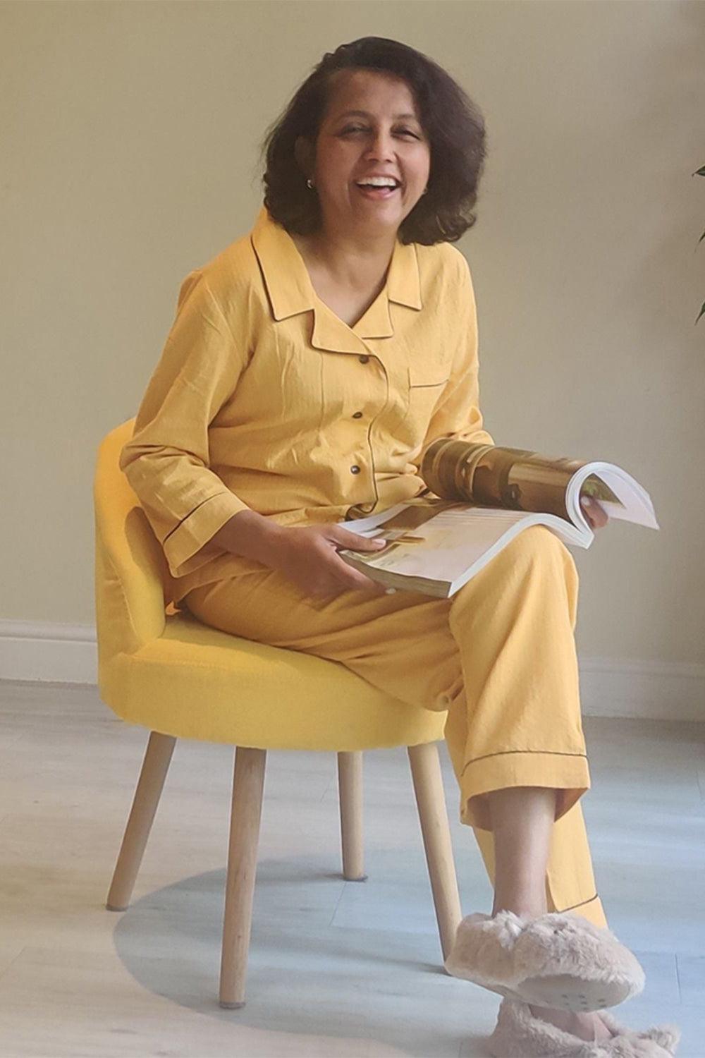Women's Loungewear, Mustard - Yuniku London