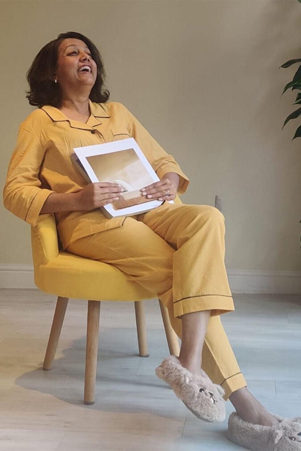 Women's Loungewear, Mustard - Yuniku London