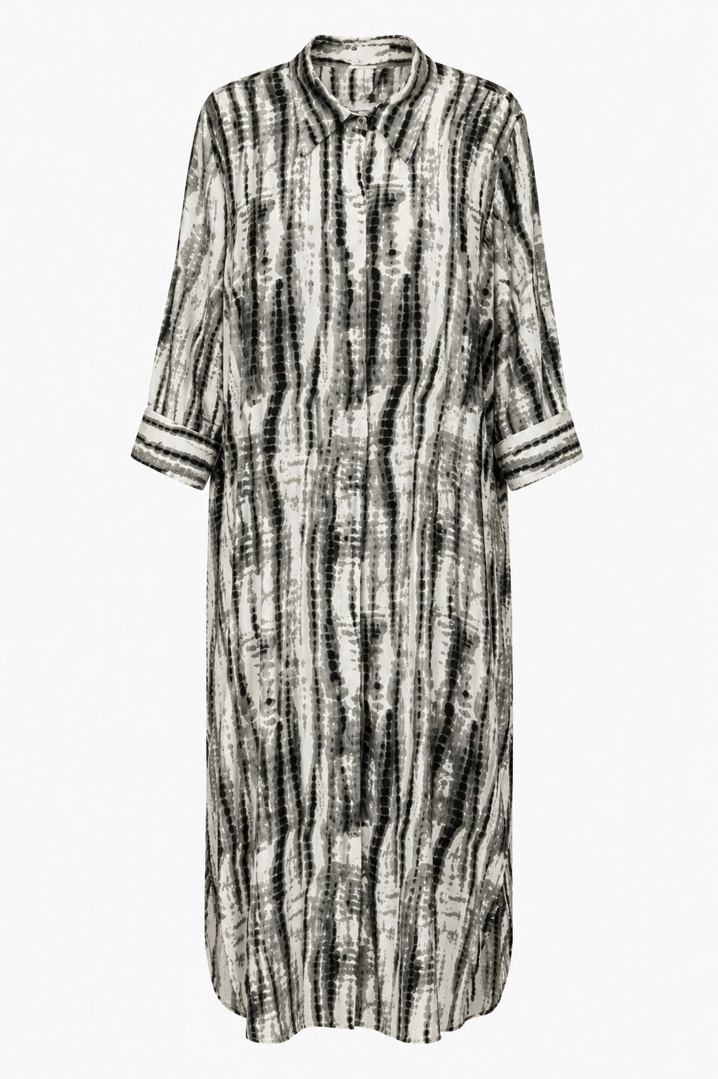 Luxury Craft Print Midi Shirt Dress