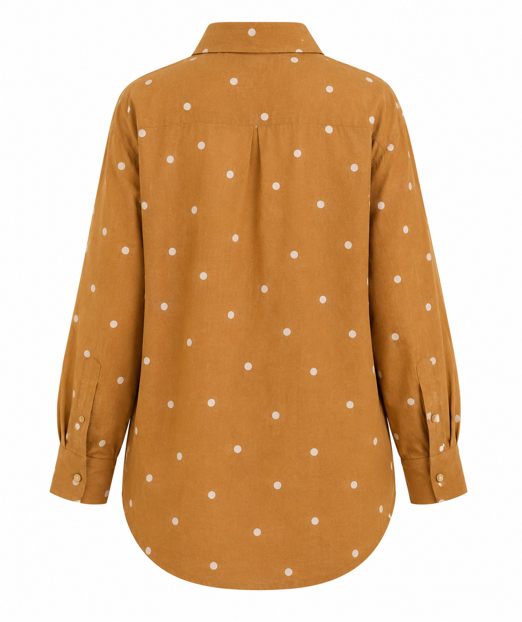 Camel polka dot sequins shirt
