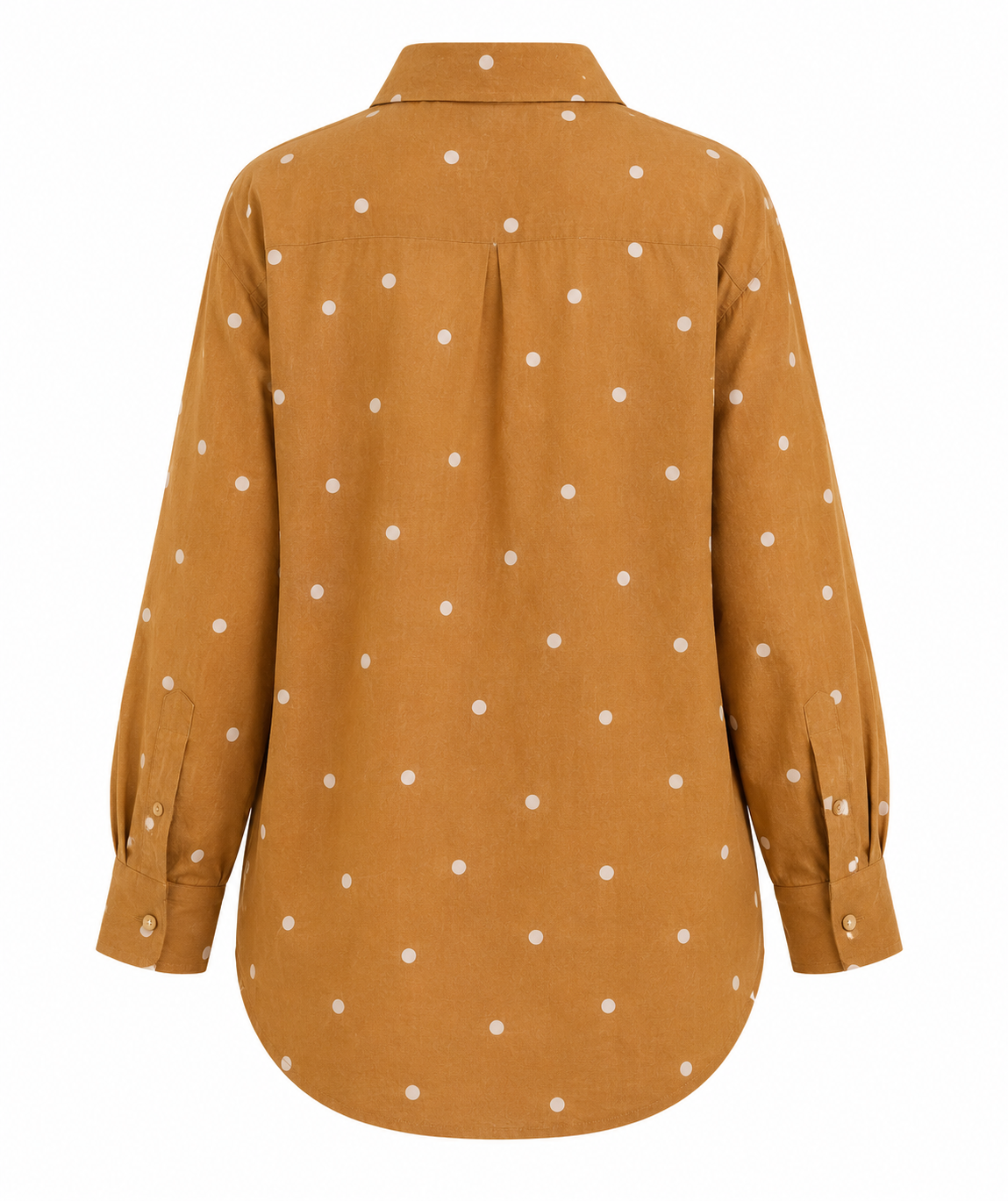 Camel polka dot sequins shirt
