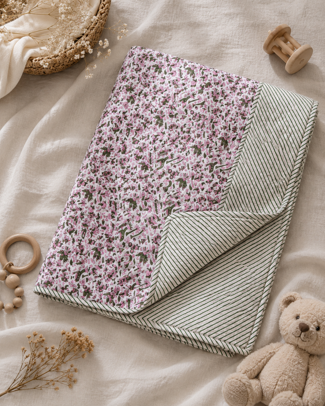 Woodland Cotton Baby Quilt