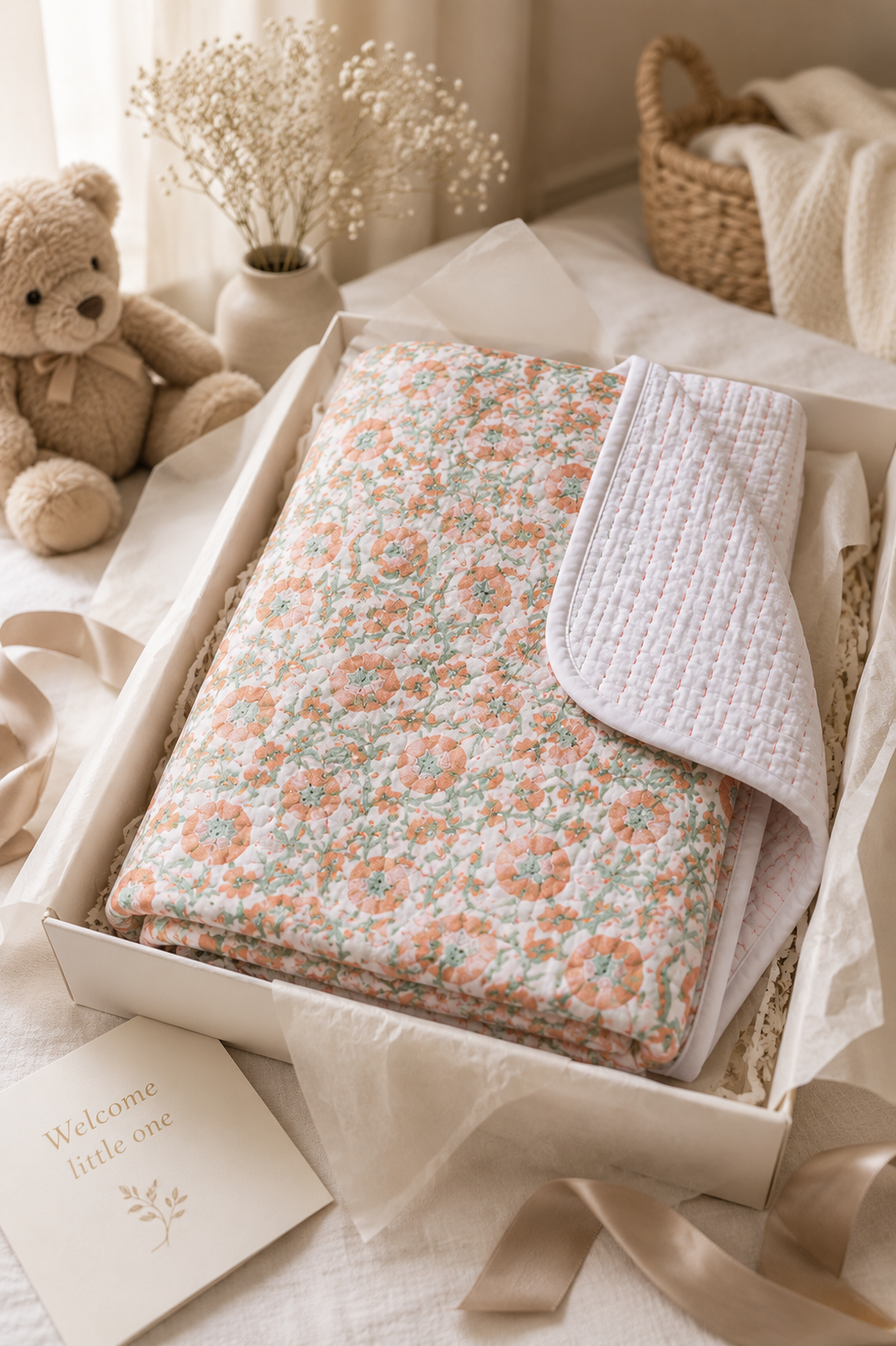 Marigold Cotton Baby Quilt
