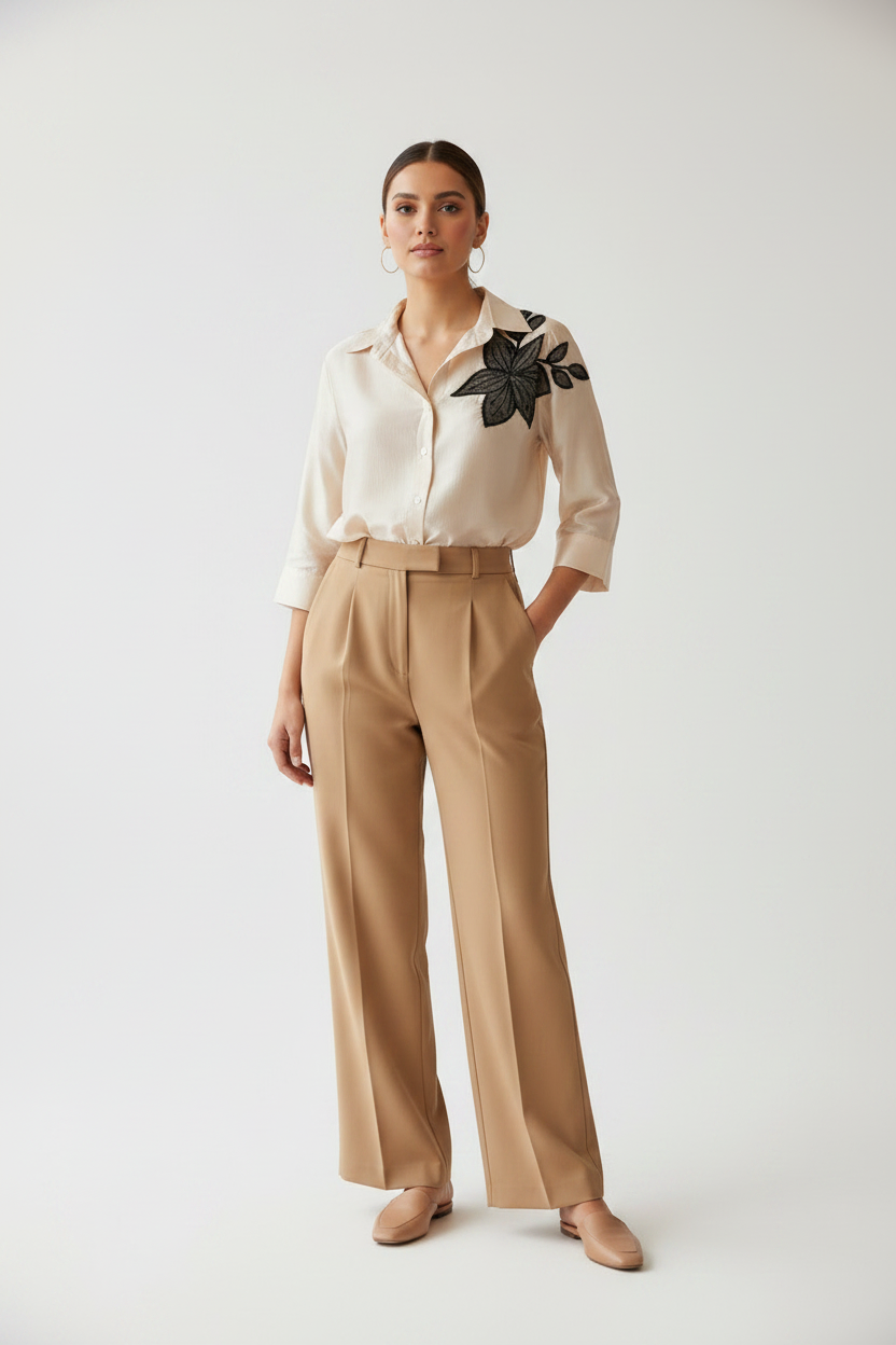 Halima Shirt — Front White