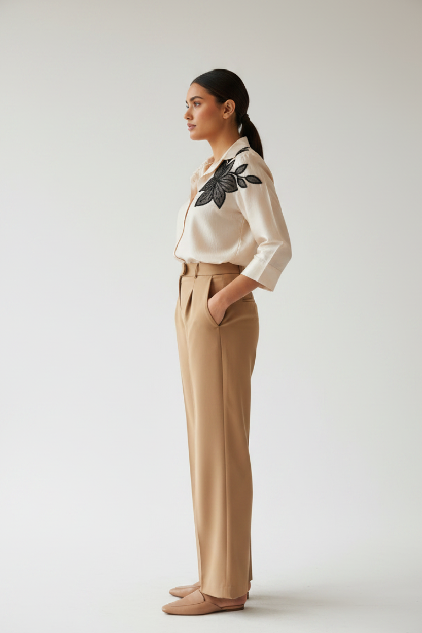 Halima Shirt — Side White