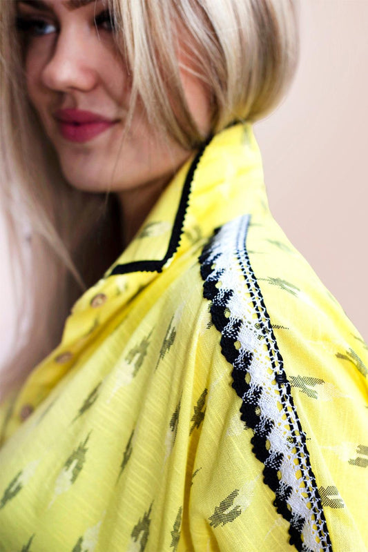 High-Low Shirt Style Dresstan - Yuniku London