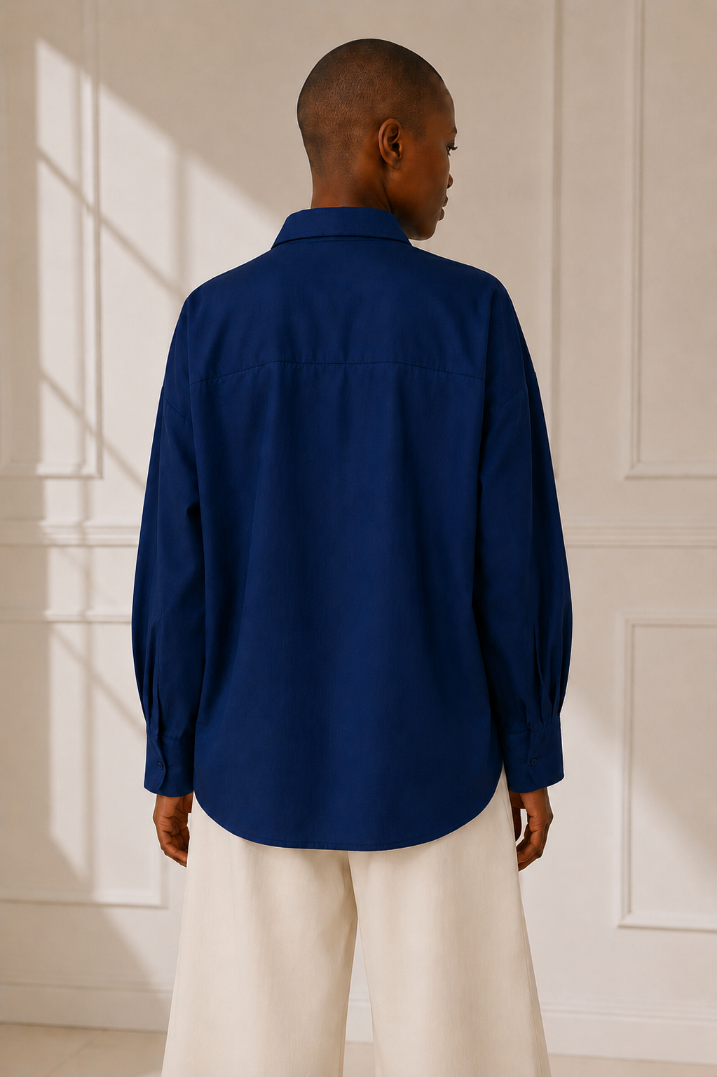 Navy crystal bow shirt