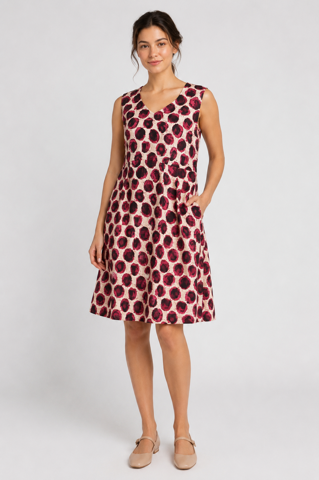 Plum Polka Dot Dress