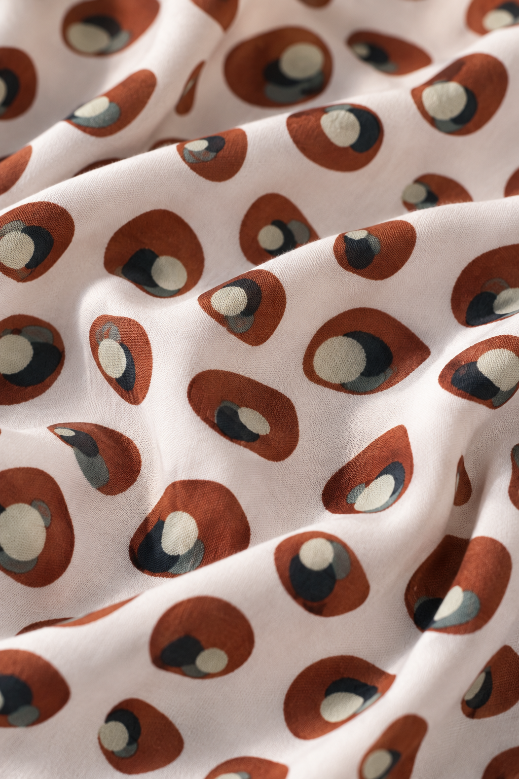 Chestnut Brown Printed Pyjama Set | Women's Cotton Loungewear