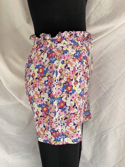 women, Floral, summer, shorts set, comfortable, cotton, natural fabric,button down front, collar top