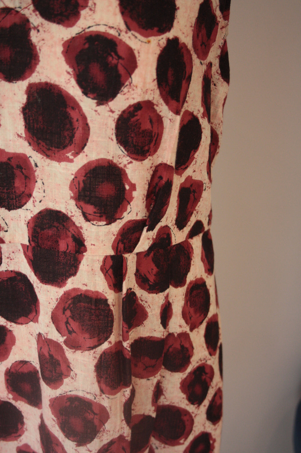 Yummy Plum Polka Dot Shift Dress - Yuniku London