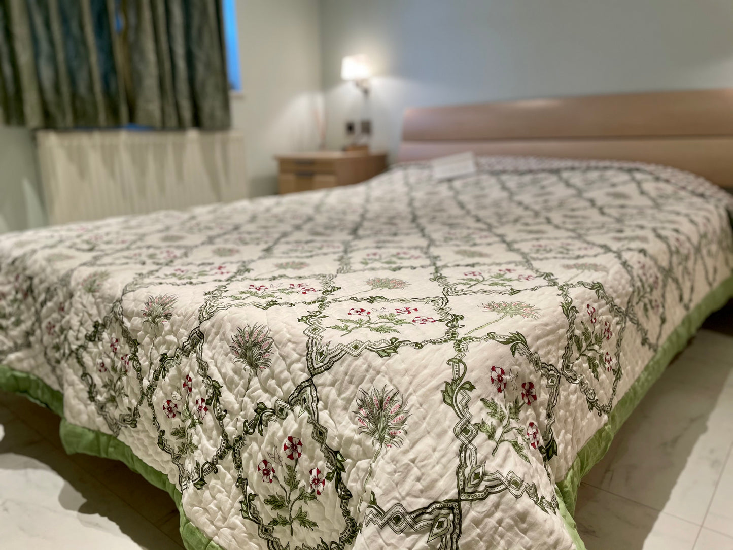 YunikuLondon, handblock paradise Garden Reversible Quilt